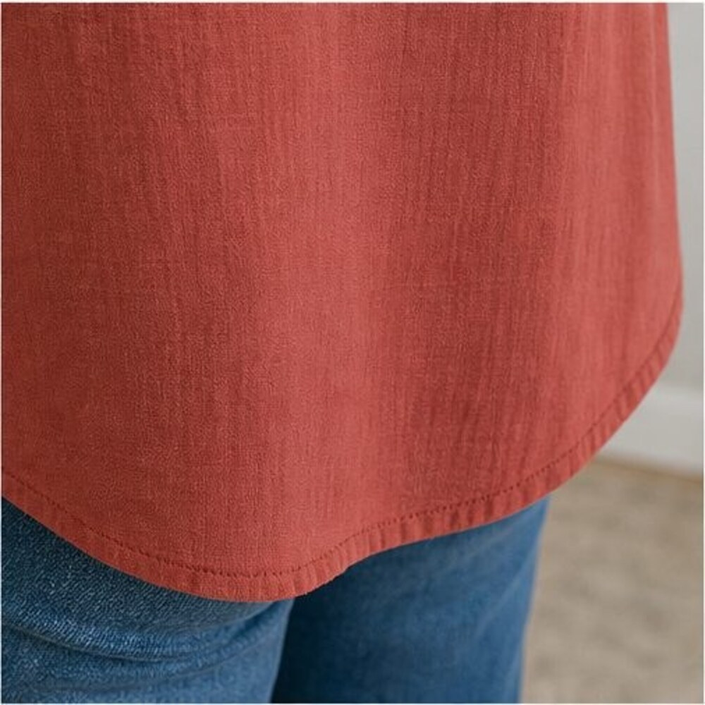 Rust V Neck Top - Picture 6 of 6